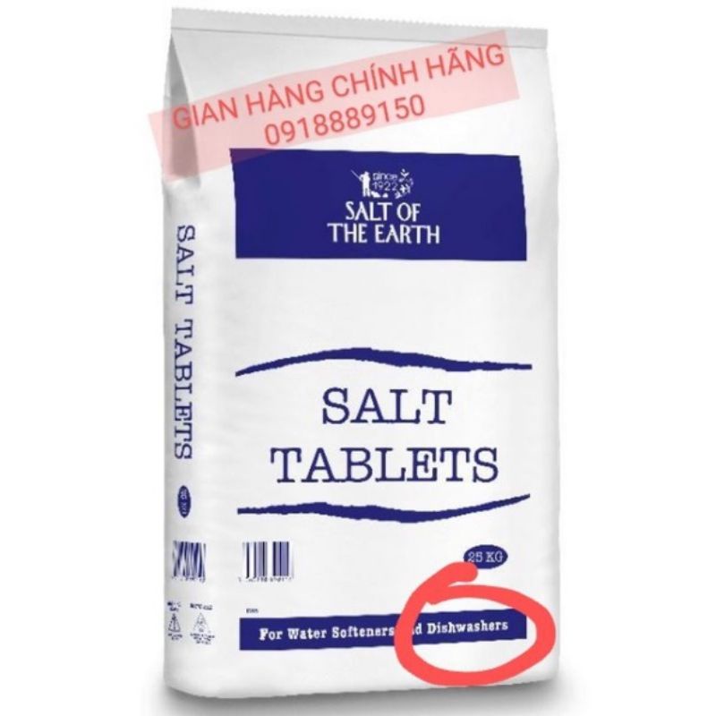 RẺ 2Kg- Muối máy rửa chén bát ISRAEL, muối làm mềm nước, 2kg siêu tiết kiệm