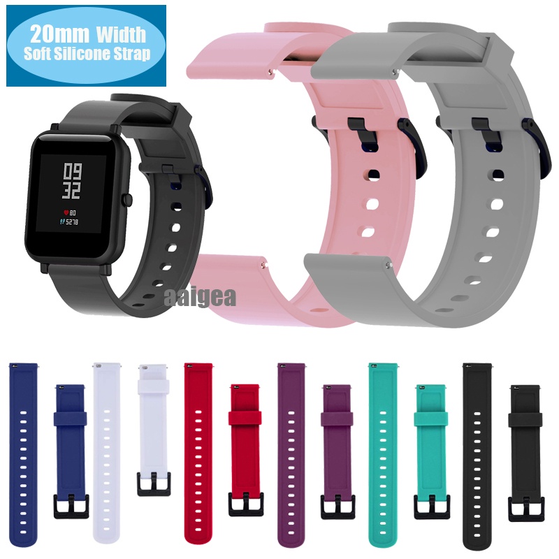 Dây đeo bằng silicon 20mm cho đồng hồ thông minh Huami Amazfit Bip 3 Lite S U Pro/ GTS2 GTS3 GTS4 mini/Neo/GTR 42mm