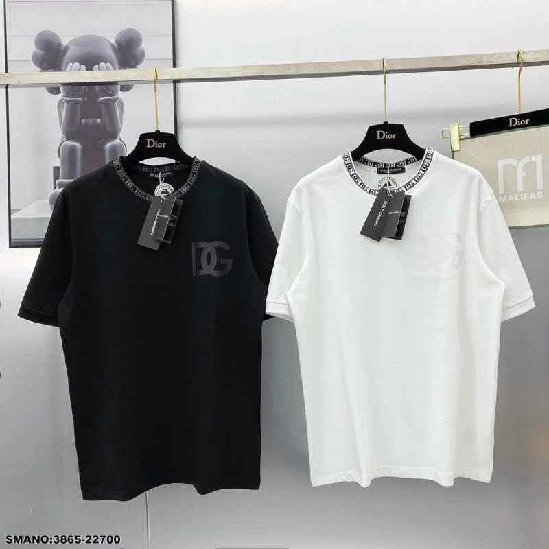 Áo Phông DG Viền Cổ Siêu Lạ - Áo Thun Nam DG Hoạ tiết Độc Lạ