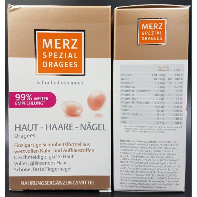 Hàng Đức đẹp tóc da móng Merz Spezial Dragees Haut - Haare - Nagel