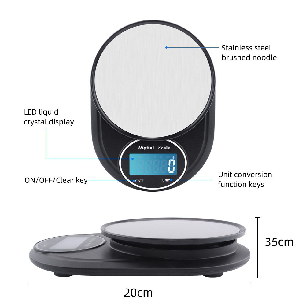 Cân Tiểu Ly Điện Tử Nhà Bếp Digital Electronic Scale Độ Chính Xác Cao Cảm Ứng Vân Tay Cực Nhạy, Cân Điện Tử Nhà Bếp Mini