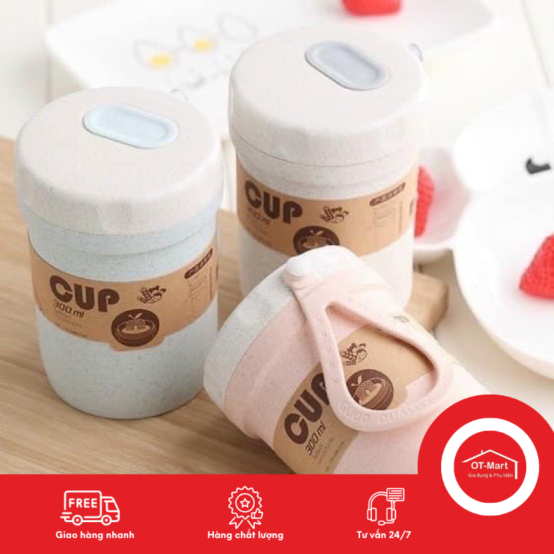 Cốc lúa mạch giữ nhiệt 300ml