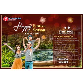 Bà Rịa Vũng Tàu [ E-voucher] Du lịch Hoà Bình Combo Nghỉ dưỡng trọn gói 2n1d tại Minera Hotspring Bình Châu