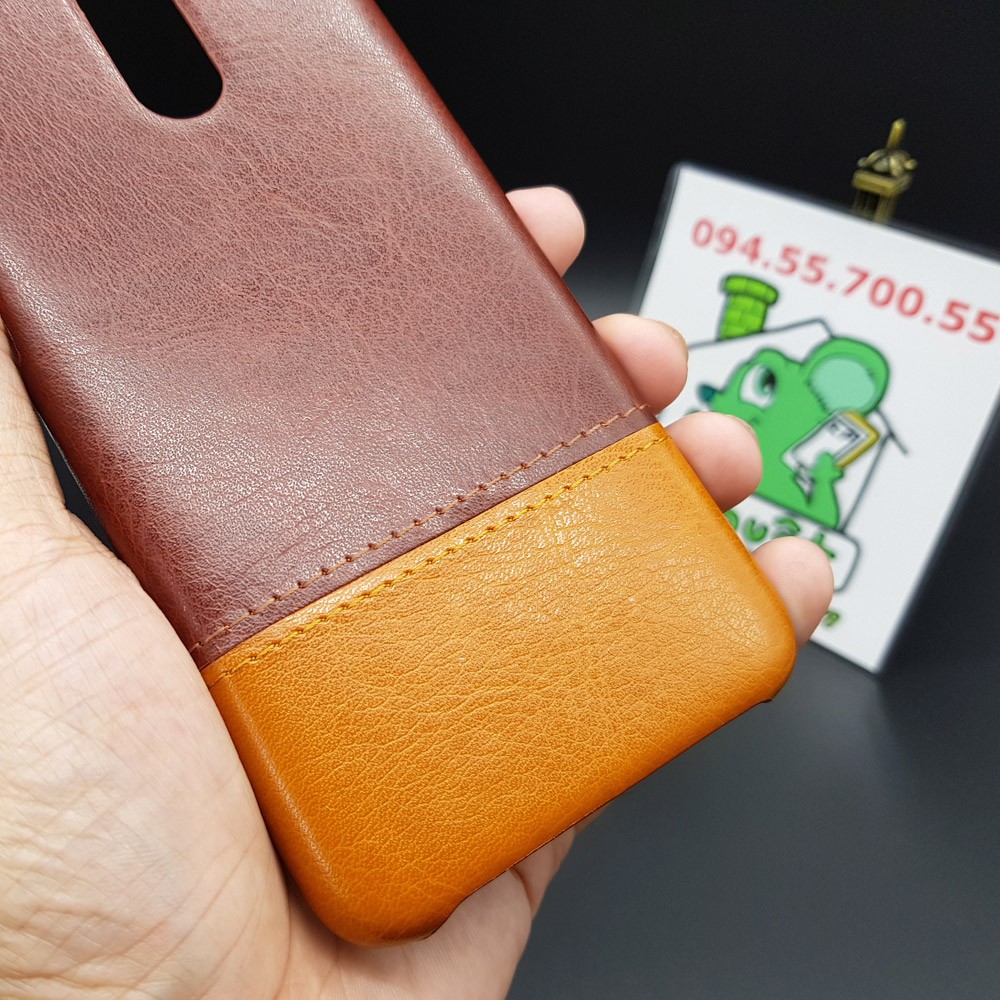 [Cao Cấp] Ốp Lưng Xiaomi Redmi K30 K30 5G/ Poco X2 Da PU Phối 2 Màu Sọc Chỉ