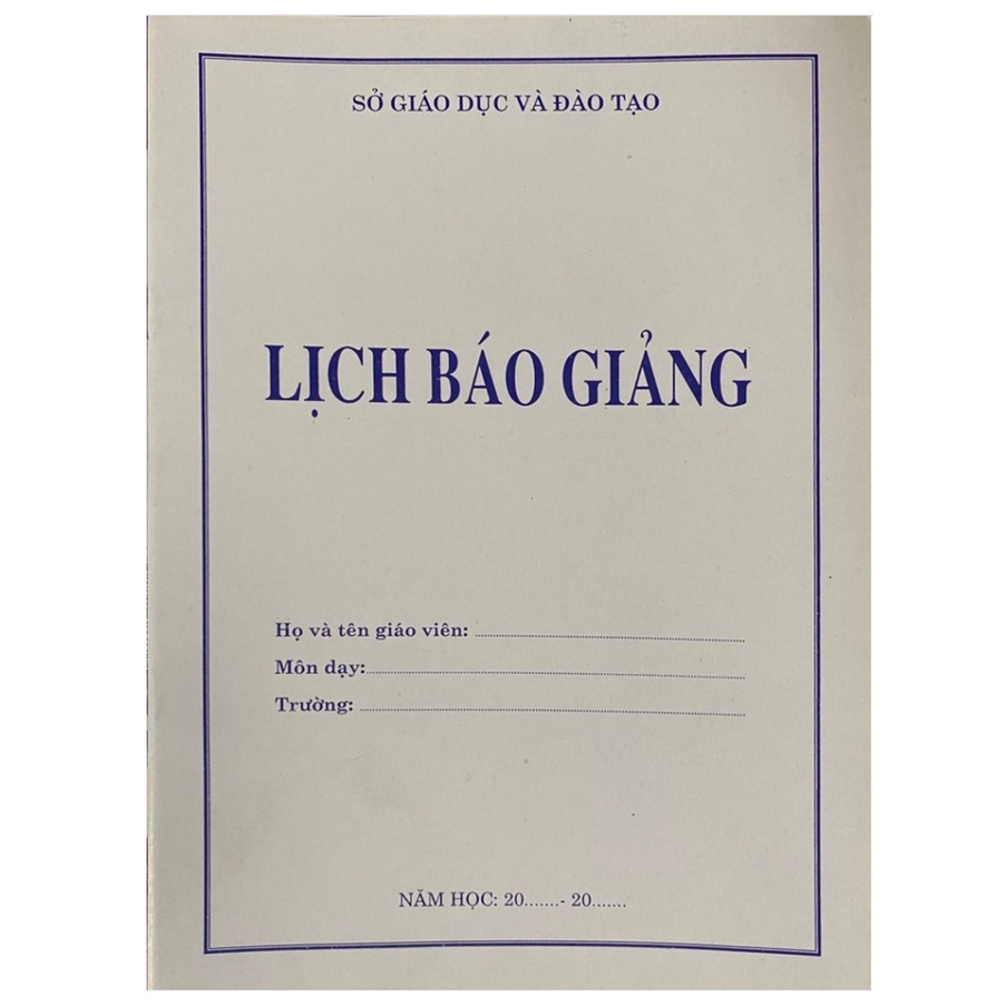 Sách Lịch Báo Giảng (Dành cho cấp 2,3)