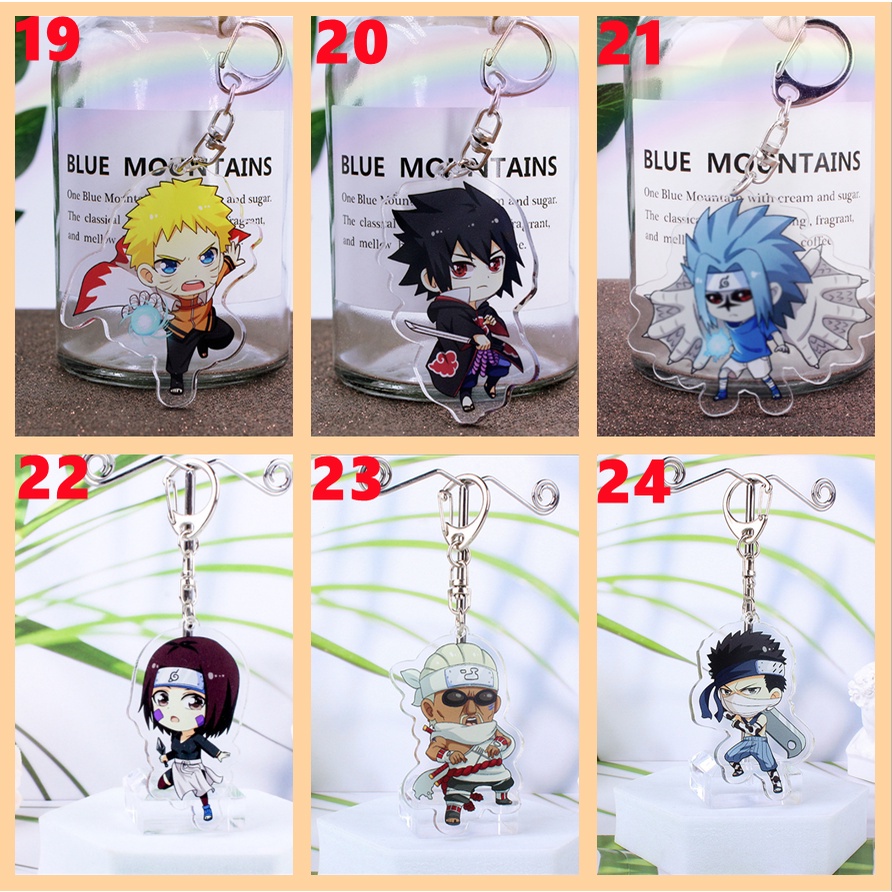 Móc khóa họa tiết nhân vật truyện tranh Naruto Sasuke Itachi Scorpion