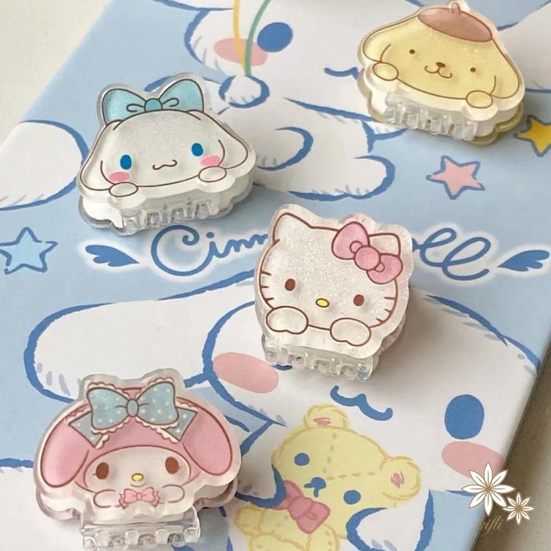 【Kifli】Kẹp Tóc Acrylic Mini Hình Chú Chó Yugui Dễ Thương Cho Nữ Sinh