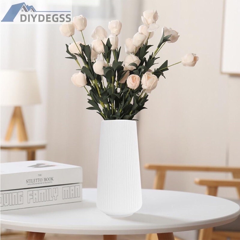 Lọ cắm hoa nhựa giả sứ decor gia đình siêu đẹp