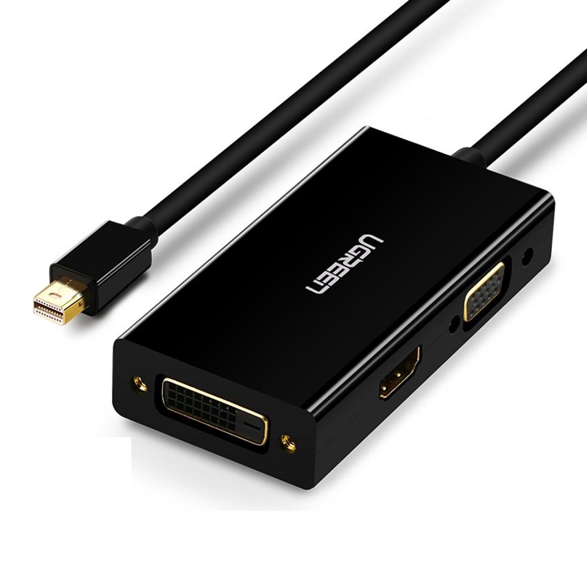 Cáp chuyển 3 trong 1 Mini Displayport to HDMI VGA DVI Ugreen 20418 - Ugreen 20418