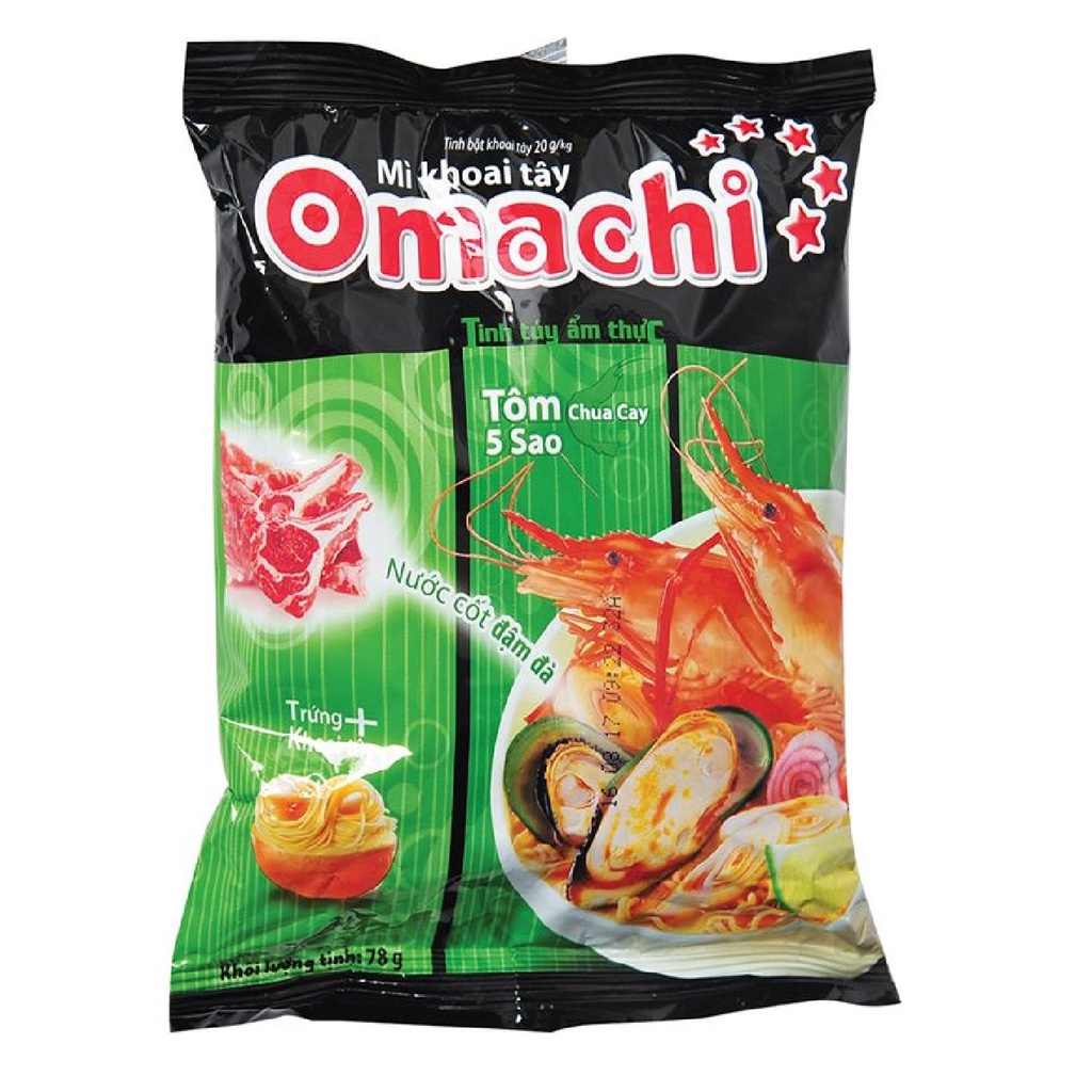 Mì khoai tây Omachi thung 30 góix80g