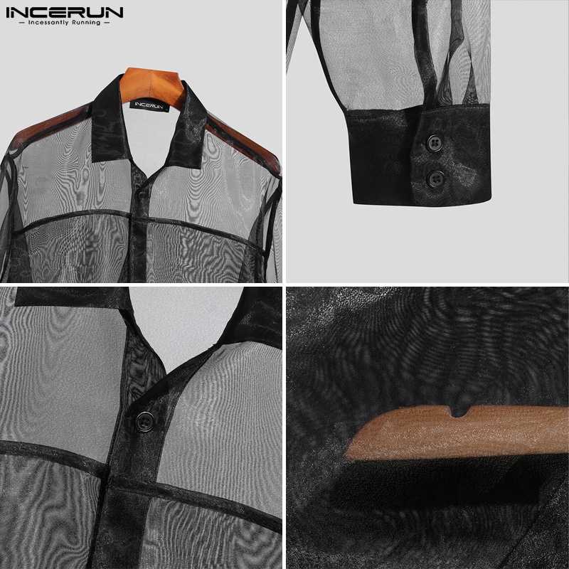 Áo sơ mi INCERUN thiết kế độc đáo quyến rũ cho nam