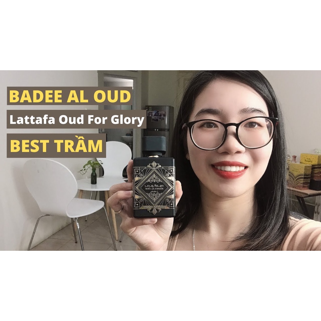 Lattafa Badee Oud_ Nước Hoa Dubai Unisex Lattafa Bade’e Al Oud 100ml Mùi Hương Sành Điệu tông gỗ Trầm hương ấp áp