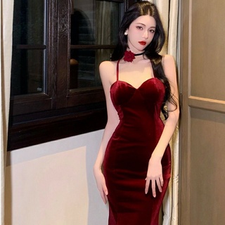 [ ORDER TAOBAO] ĐẦM NHUNG CỔ YẾM