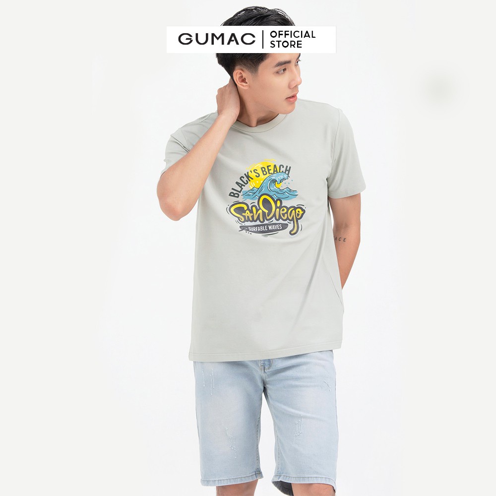 Áo thun nam in chữ GUMAC ATNB6115 | BigBuy360 - bigbuy360.vn