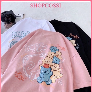 Áo thun tay lỡ nam nữ, áo phông unisex form rộng chất cotton mát mịn thấm hút mồ hôi in hình ANDA