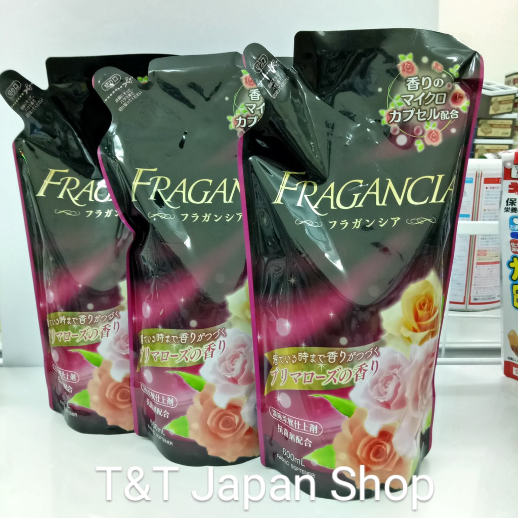 Nước xả vải đậm đặc hương hoa hống Nhật Bản 600ml