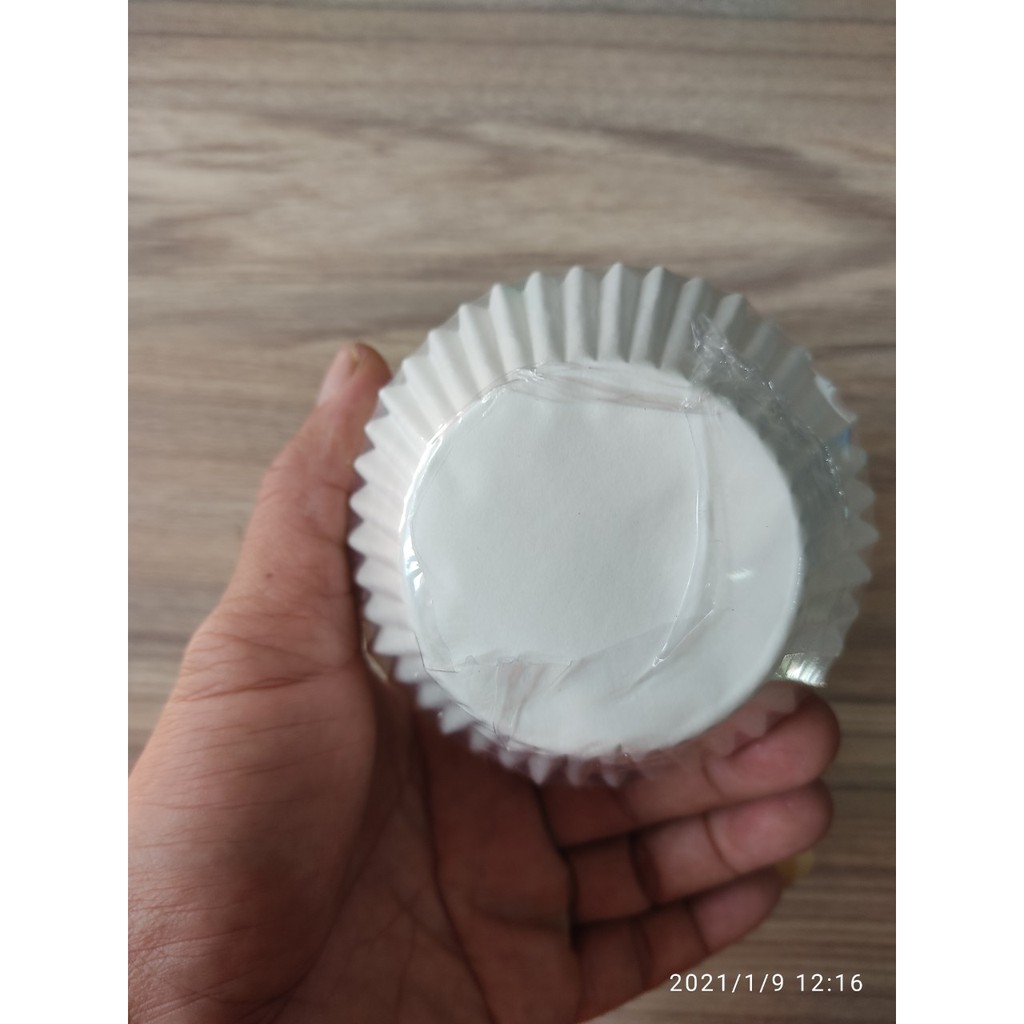 GIẤY LÓT BÁNH MUFFIN, CUPCAKE GIẤY MÀU TRẮNG SỐ 12 - 500 CÁI