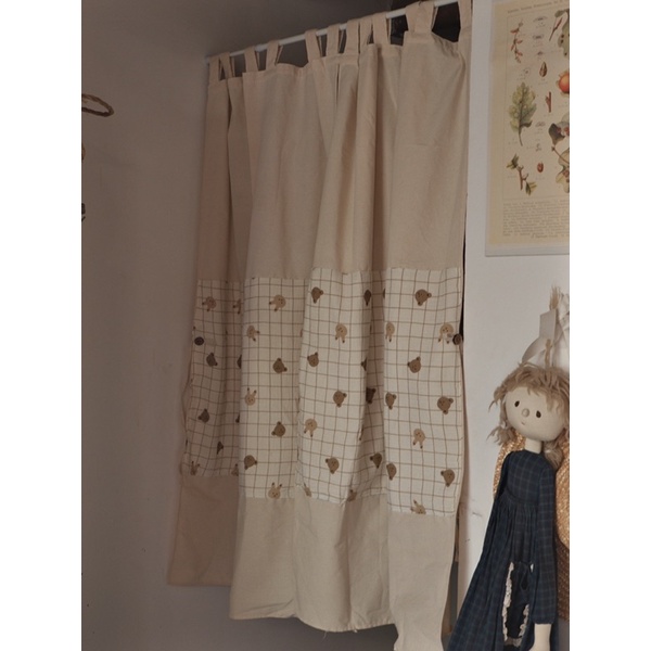 𝑹𝒆̀𝒎 𝑮𝒂̂́𝒖 𝑵𝒂̂𝒖 - Rèm thô mộc + Xô Muslin organic.