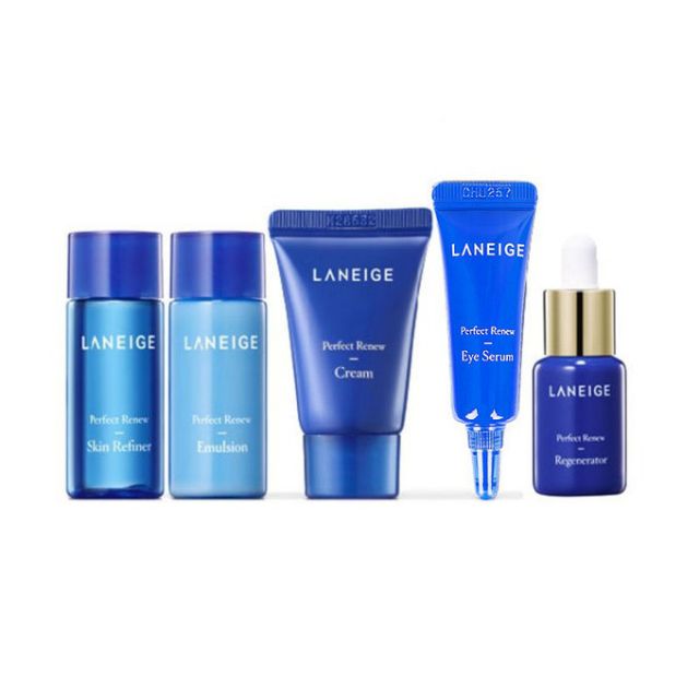 Bộ Kit Dưỡng Da Ngăn Ngừa Lão Hóa 5 Món Laneige Perfect Renew Trial Kit Mini