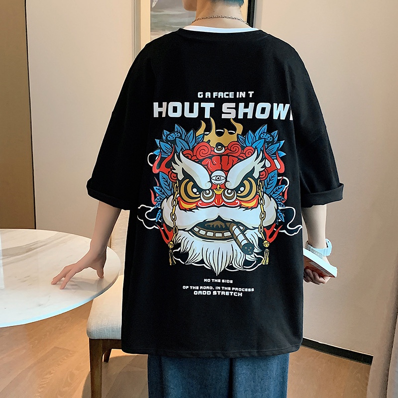 Áo phông form rộng nam nữ Hus dáng thun trơn unisex kiểu tay lỡ cổ tròn màu đen trắng chất dày dặn oversize mã AT001 | BigBuy360 - bigbuy360.vn