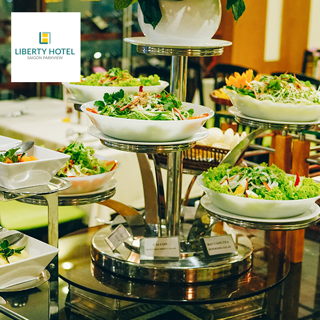 E voucher buffet trưa với 70 món á, âu, việt ở liberty parkview