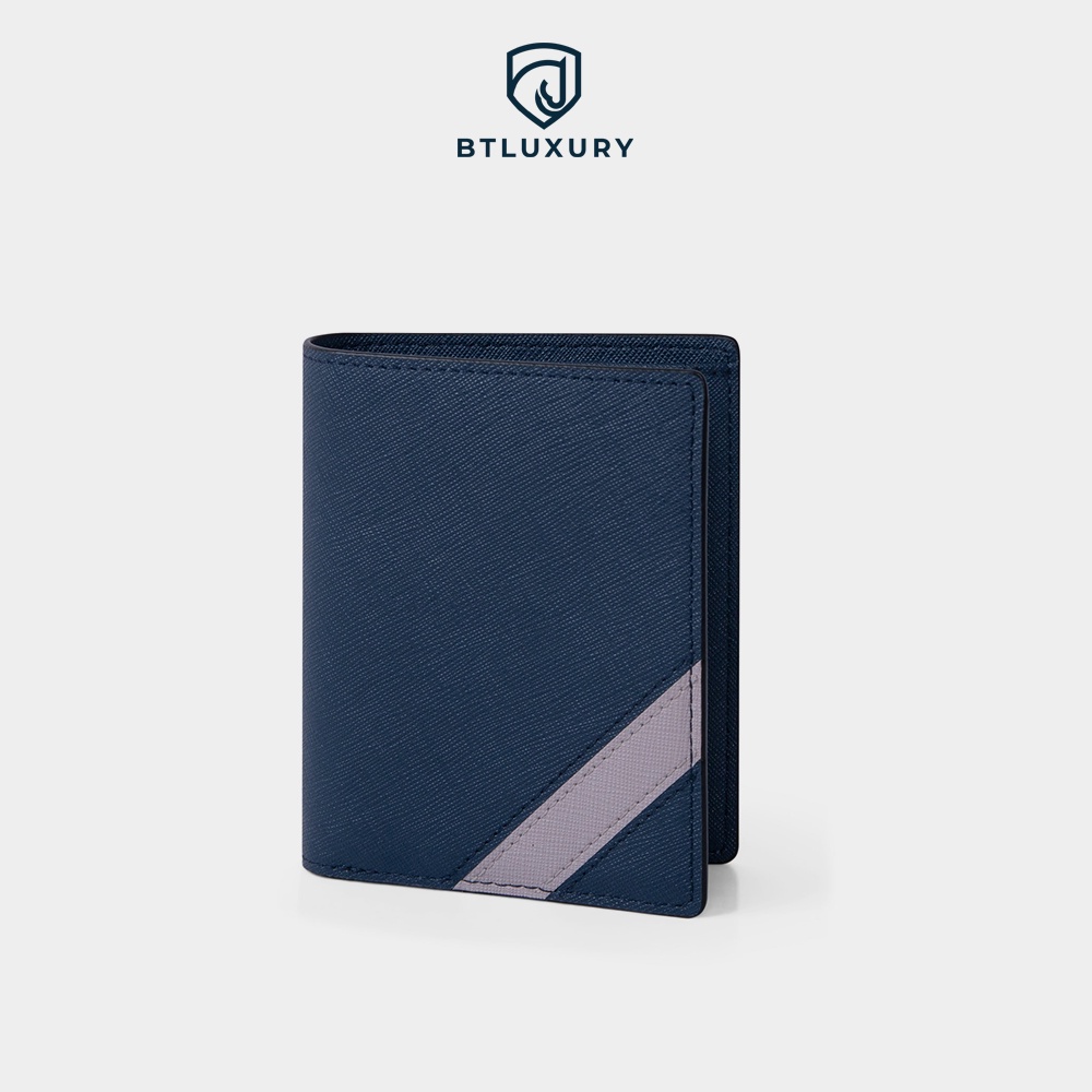 Ví nam đứng cao cấp REVO, thiết kế hiện đại chất da Taiga thượng hạng, chống thấm nước thương hiệu BTLUXURY