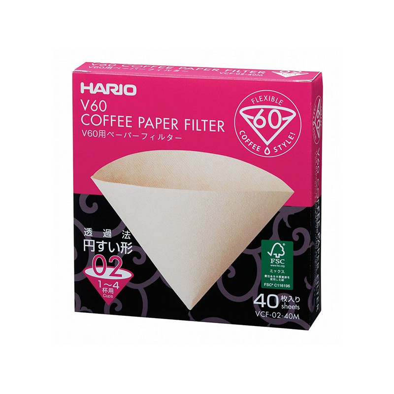 GIẤY LỌC CÀ PHÊ HARIO V60-VCF-02-40M (40 CÁI) - Hachi Hachi Japan Shop