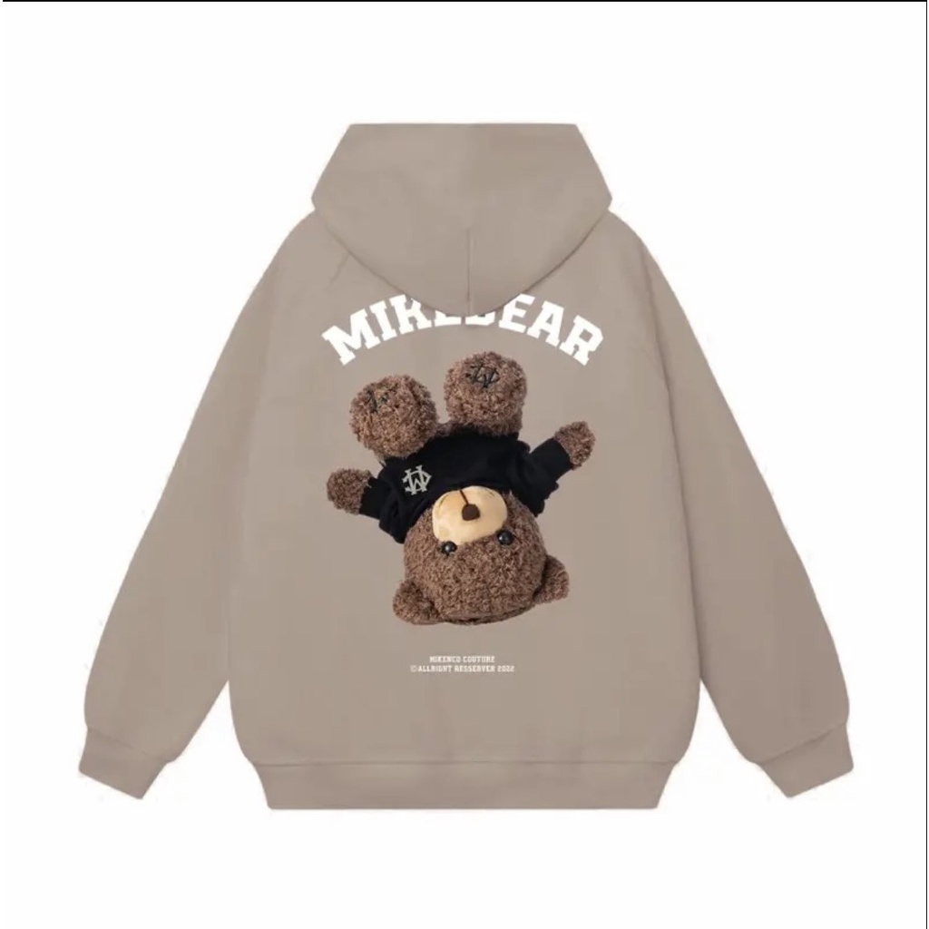 Áo Khoác  Hoodie , Áo Hoodie Nam In Hình Mikenko Gấu  Ngược  Chất Liệu Cotton