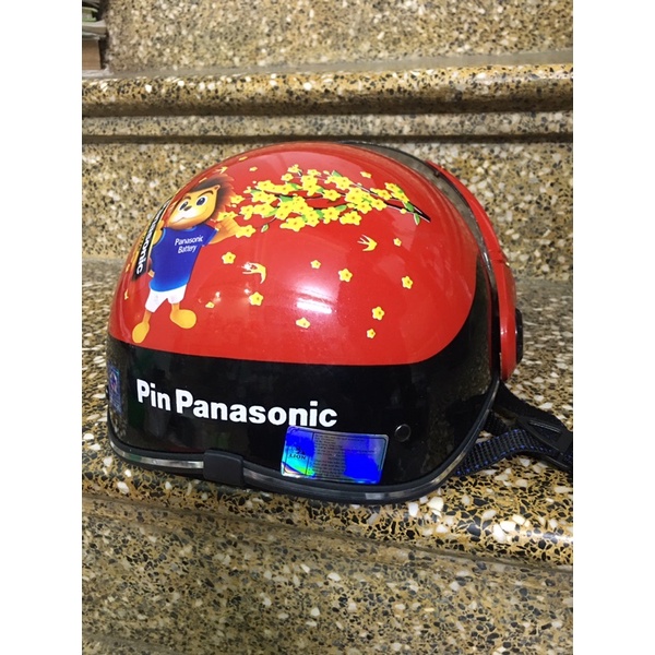 Mũ/Nón bảo hiểm Km Pin Panasonic - mũ nửa đầu, có kính và không kính
