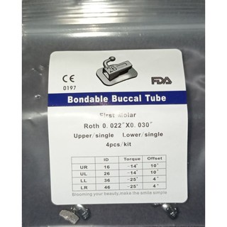 Mắc Cài Niềng Răng Chỉnh Nha Răng 6, Răng 7 Túi 4 Cái