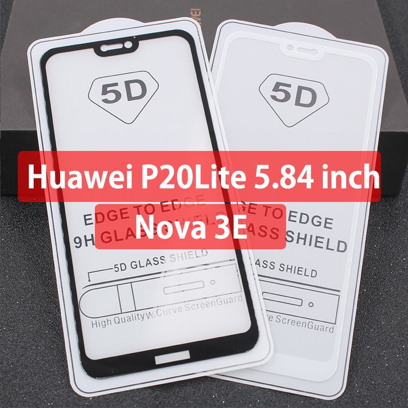 Miếng dán 5D Full màn cho Huawei Nova 3e - Đen