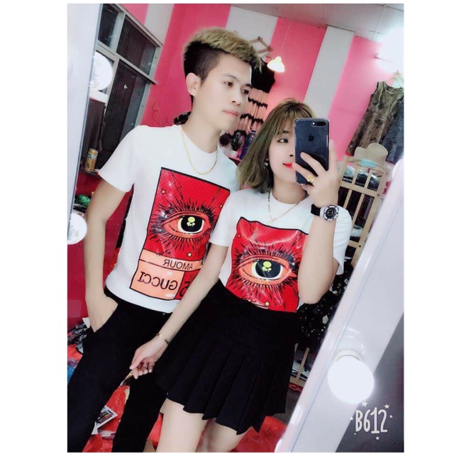 Áo đôi hình mắt 3D