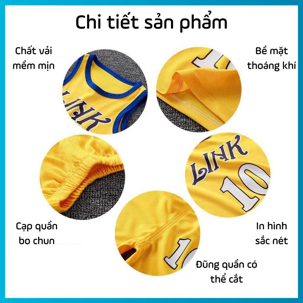 Bộ đồ bóng rổ trẻ em, bộ thể thao Lilikids cho bé trai năng động, chơi thể thao từ 10 - 35Kg