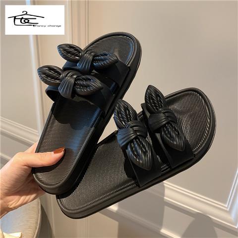 Dép Sandal Đi Biển Chống Trượt Chống Thấm Nước Đính Nơ Thời Trang Mùa Hè Cho Nữ