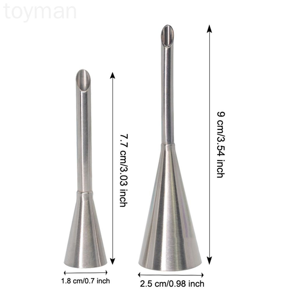Set 2 Vòi Nặn Kem Trang Trí Bánh Bằng Thép Không Gỉ