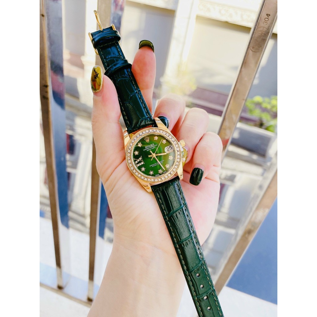 Đồng hồ nữ Rolex dây da nhẹ nhàng thanh lịch