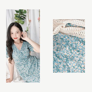 Đầm hoa đắp chéo bèo chân