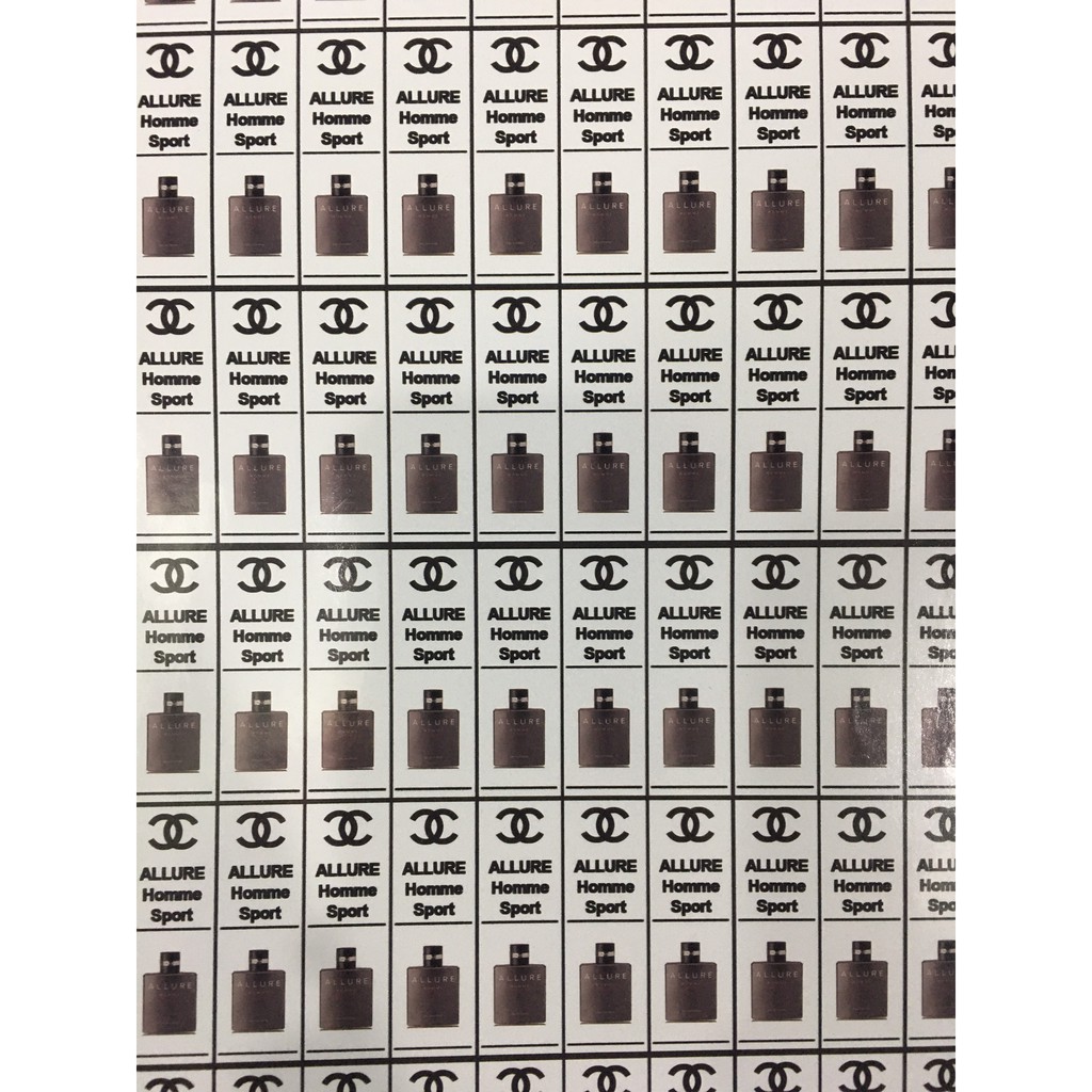combo 10 tờ A4 tem dán nước hoa cho lọ chiết - giấy A4 in được 84 tem (Lọ chiết - Chai chiết - Ống chiết)