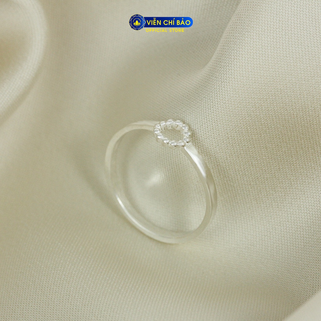 Nhẫn bạc nữ trơn tròn hở chất liệu bạc 925 thời trang phụ kiện trang sức Viễn Chí Bảo N400755