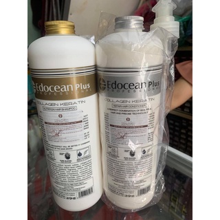 Cặp dầu gội xả COLLAGEN KERATIN EDOCEAN PLUS 1000ml x2