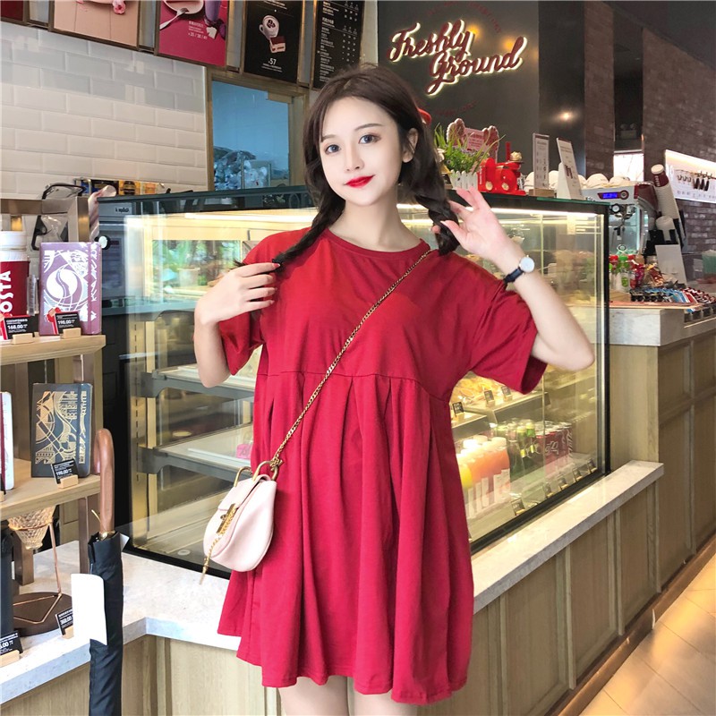 Đầm Chữ A Ngắn Tay Thời Trang Dành Cho Nữ / M - Xl