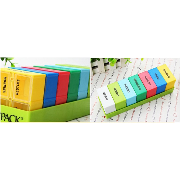 Hộp đựng thuốc chia 7 ngày, một ngày 4 liều version 3