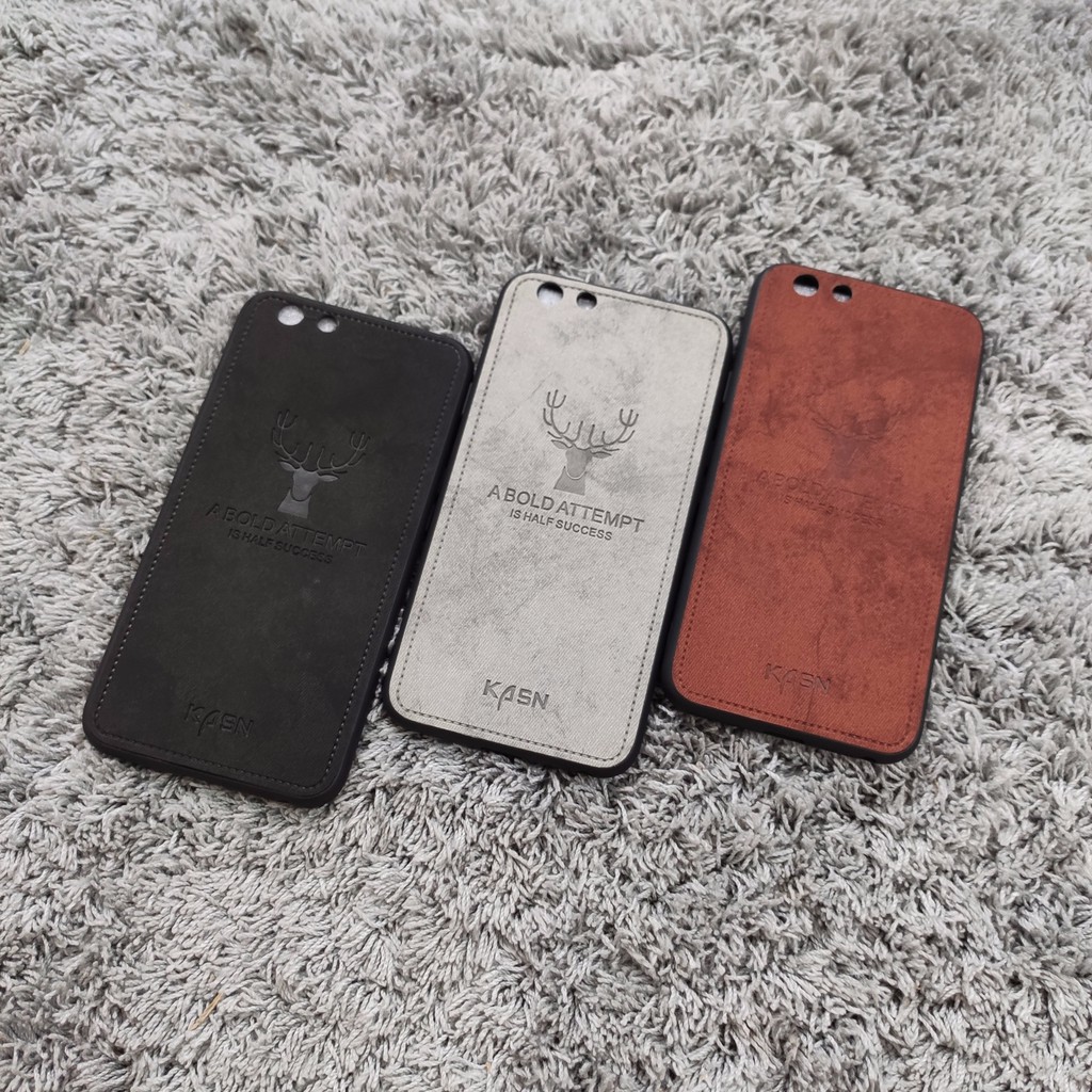 Ốp lưng vân vải bò cho Oppo F1S / A59 họa tiết hươu