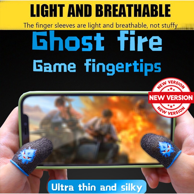 Găng tay chơi game Ghost Fire Flydigi sợi bạc cao cấp cảm ứng - Bao tay chơi game ff siêu nhạy chống mồ hôi chống trượt
