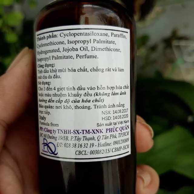 Tinh chất chống rát da đầu và khử mùi thuốc nhuộm tóc Algo Mint Oil hương bạc hà 50ml