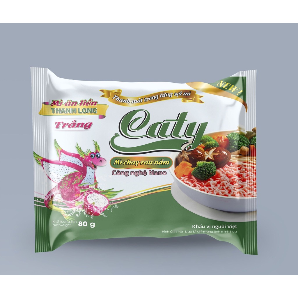 Mì Thanh Long Đỏ Caty Chay Rau Nấm