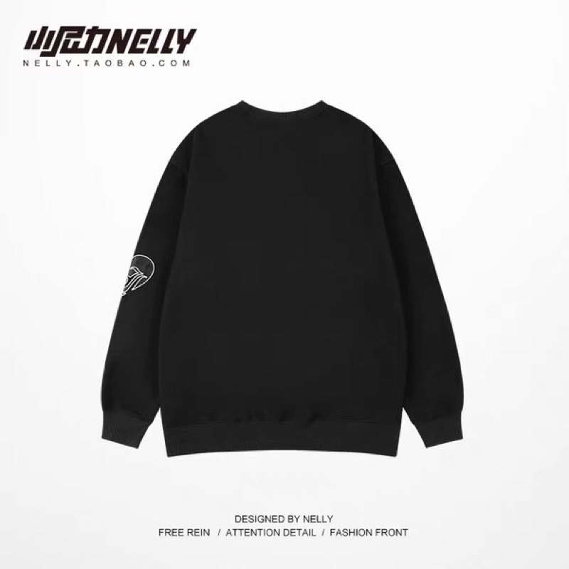 Áo sweater nelly heybig nỉ lót lông sale (có sẵn) trái tim lh