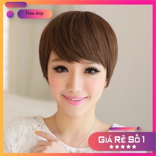 Tóc giả nữ cao cấp , Tóc giả nữ nguyên đầu chất liệu tơ mềm mượt tóc thật + tặng kèm lưới ONLINE_SHOPPING_1102