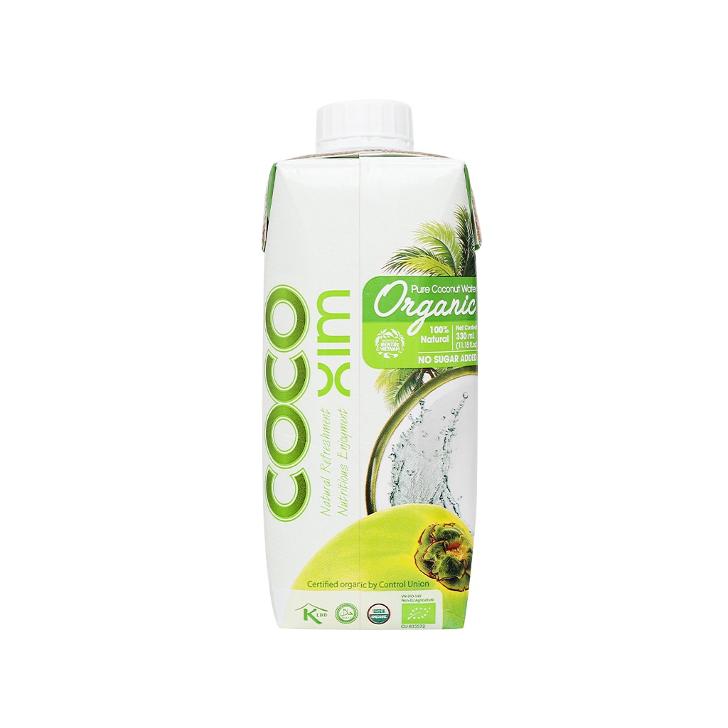 Nước dừa Cocoxim organic lốc 6 hộp x 330ml