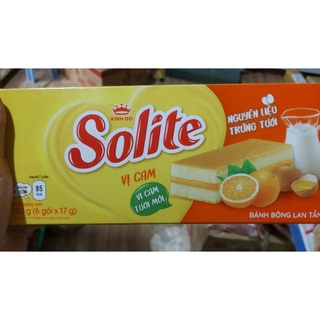 bánh bông lan solite kinh Đô vi cảm tươi (mới) 12g hộp 6 gói×17g
